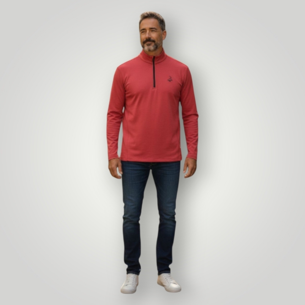 Dunning Golf Quarter Zip‎ Pullover XXL Coral Eagle Eye Golf Club Performance